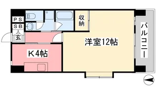 パークハイツコミセン前【7階】の間取り
