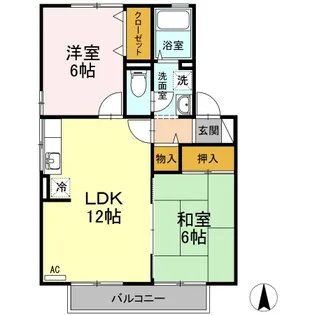 ガーデンコート B棟【203号室】の間取り