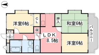 ヤマノリハイツ【205号室】の間取り