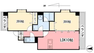 ロイヤルコート松山【401号室】の間取り