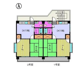 メゾンベネッセ【202号室】の間取り