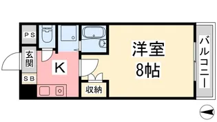 エコール久米【310号室】の間取り