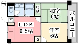サニーフラット久米【306号室】の間取り
