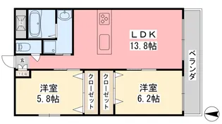 ブライムボォウレジデンスC棟【102号室】の間取り