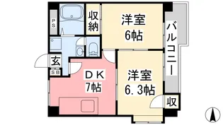 サザンコートⅢ【503号室】の間取り