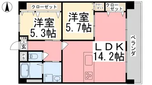ウィステリアハイツ【401号室】の間取り