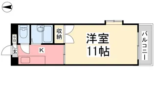 サンループ加藤【501号室】の間取り