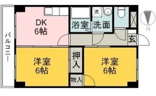 グランドハイム東石井【605号室】の間取り