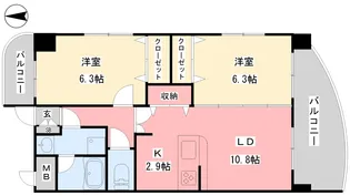 ブライムマンションはなみずき【801号室】の間取り