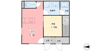 LUMIELE中村Ⅱ【101号室】の間取り