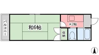 ブライトガーデン中村【203号室】の間取り