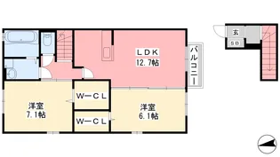サリナス土居田【2階】の間取り