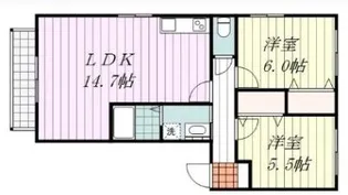 フォブールギャレット B棟【202号室】の間取り