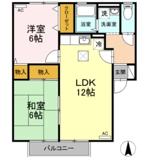 リヴェールSACHI【101号室】の間取り
