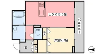 Bloom Stage 天山【2階】の間取り