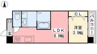 Mayfair KIYOMACHI PREMIUM【301号室】の間取り