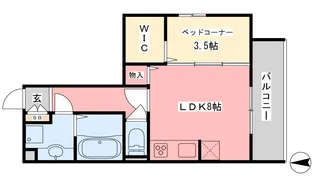カンパーナ勝山【201号室】の間取り