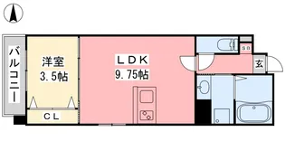 ヴェルデ・フレスコ本町【702号室】の間取り
