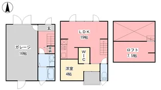 M’s Garage West【G号室】の間取り