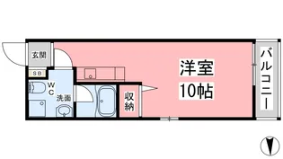 ラッキー味酒ハイツ【205号室】の間取り