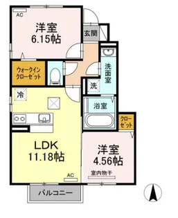 メゾン・ネオリヴェールA棟【102号室】の間取り