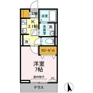 アシャンティ高砂【3階】の間取り