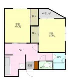 セキヤハイツ【201号室】の間取り