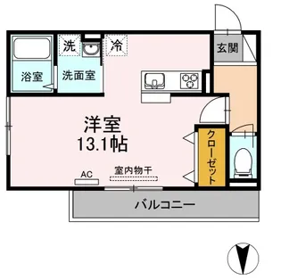 フルール石手【203号室】の間取り
