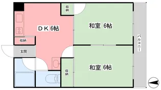 DAKマンション山越【206号室】の間取り