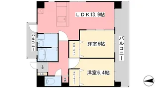 ソレアード水木【301号室】の間取り