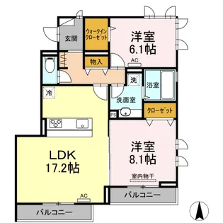 レジデンスSUMIHOU【3階】の間取り