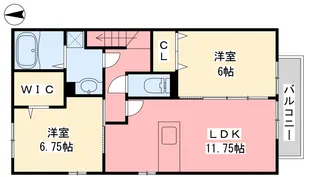 カルムM A棟【202号室】の間取り