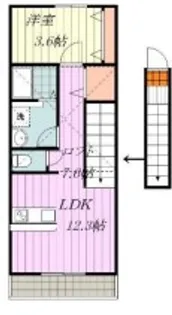 PartenaireKumanodaiRevelize【306号室】の間取り