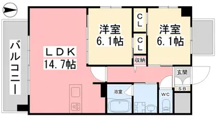 ルミナス雄郡【501号室】の間取り