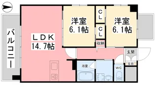 ルミナス雄郡【901号室】の間取り