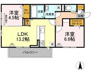 プレジデント持田 A棟【201号室】の間取り
