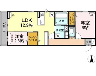 プレジデント持田 A棟【302号室】の間取り