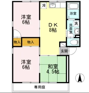 ファミール三好 A棟【101号室】の間取り