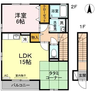 エントピア幸 A棟【201号室】の間取り