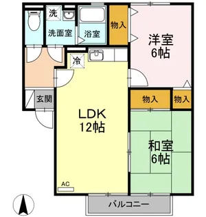 コーポ・サウスウインド【2階】の間取り