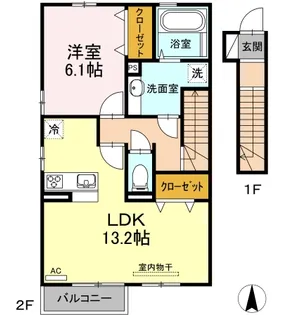 セントレMK【2階】の間取り