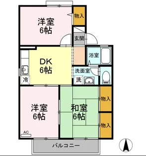3DKの間取り画像