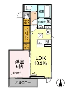スペランツァ ドゥーエ【1階】の間取り