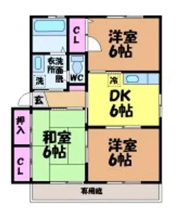 ルミナス北久米Ⅰ 【101号室】の間取り