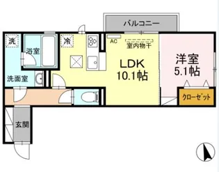 D-room元町【1階】の間取り