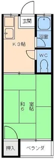 コーポ宮田【1階】の間取り