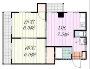 福音寺ハイツ【401号室】の間取り