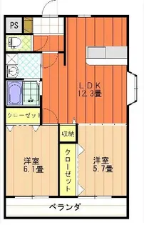 リバーサイドマンション【301号室】の間取り