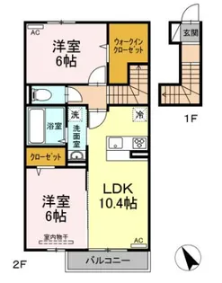 ルーチェ【202号室】の間取り