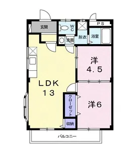 シティハイツ崎山【2階】の間取り